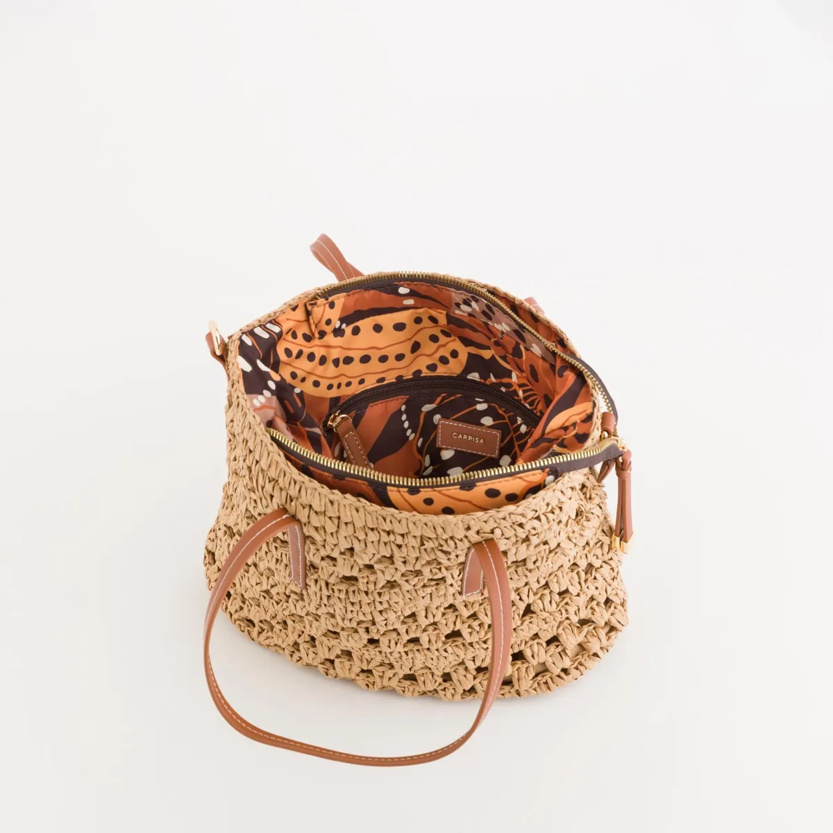 Best CARPISA Borsa A Mano Donna - Chobe Naturale/Cuoio